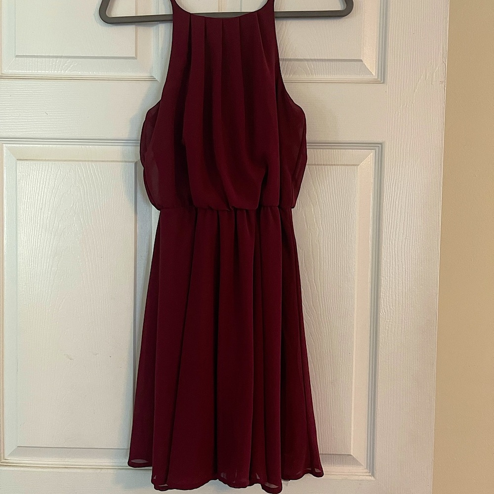 Wine colored short dress